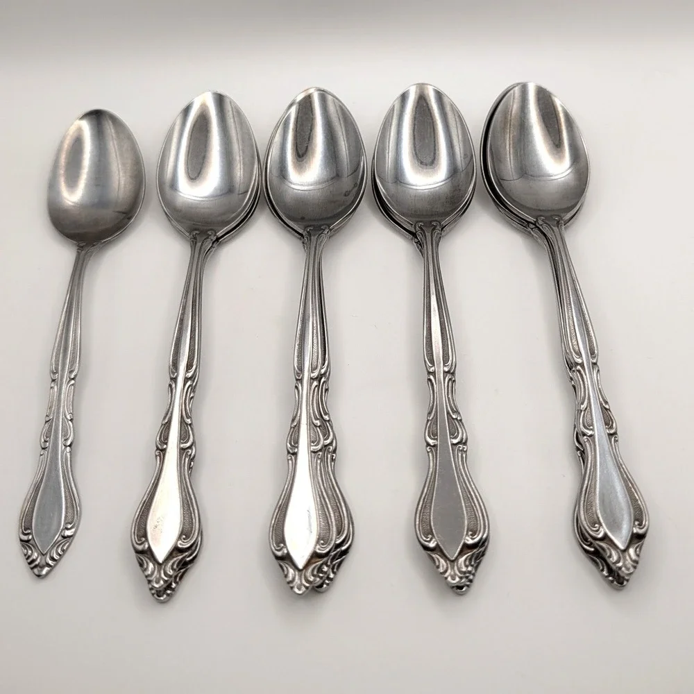 Stanley Roberts Stainless Auberge Tablespoons Scroll Pattern Set of 11 Japan